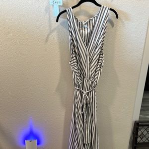 Linen Faux Wrap Dress